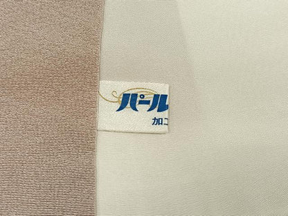 平和屋着物●京加賀友禅　百貫石峰 　訪問着　草花文　暈し染め　正絹　逸品　AABK7053ph