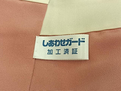 平和屋着物●京加賀友禅　百貫石峰 　訪問着　友禅　枝花文　暈し染め　正絹　逸品　AABK7068ph