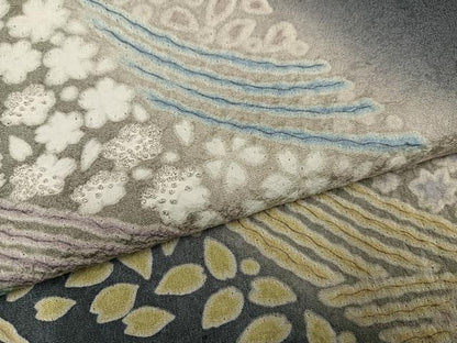 平和屋着物●訪問着　刺繍　おぼろ染　重ね絞り　舞花文　暈し染め　正絹　逸品　未使用　AABK7073ph