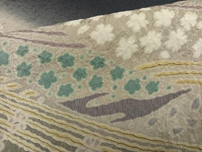 平和屋着物●訪問着　刺繍　おぼろ染　重ね絞り　舞花文　暈し染め　正絹　逸品　未使用　AABK7073ph
