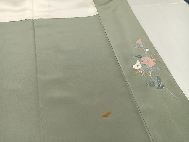 平和屋着物●訪問着　友禅　作家物　枝花文　暈し染め　正絹　逸品　未使用　AABK7075ph