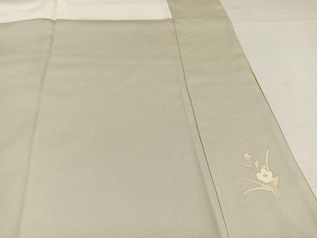 平和屋着物●訪問着　駒刺繍　地紙花文　暈し染め　金彩　正絹　逸品　AABK7079ph