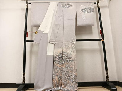 平和屋着物●訪問着　作家物　辻が花　絞り　暈し染め　正絹　逸品　AABK7081ph