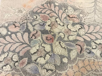 平和屋着物●訪問着　作家物　辻が花　絞り　暈し染め　正絹　逸品　AABK7081ph