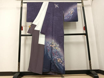 平和屋着物●伝統工芸士　寺谷昇　訪問着　辻が花　絞り　金通し地　正絹　逸品　未使用　AABK7083ph