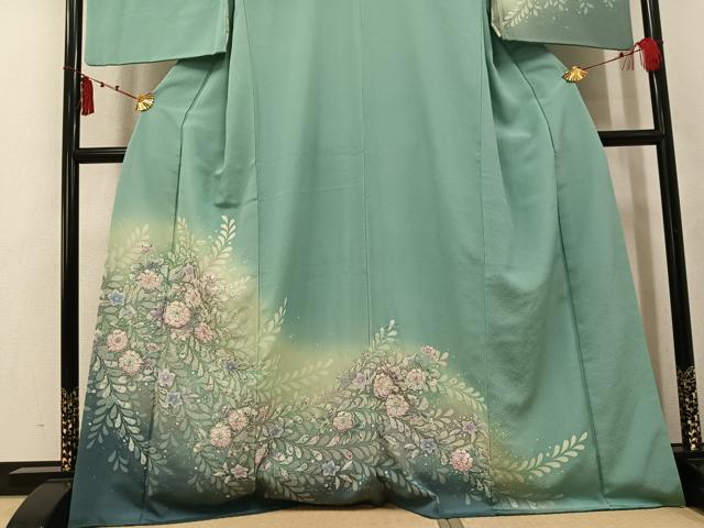 平和屋着物●訪問着　辻が花　絞り　暈し染め　正絹　逸品　AABK7086ph