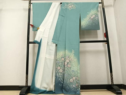 平和屋着物●訪問着　辻が花　絞り　暈し染め　正絹　逸品　AABK7086ph