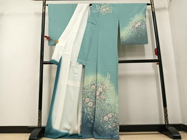 平和屋着物●訪問着　辻が花　絞り　暈し染め　正絹　逸品　AABK7086ph
