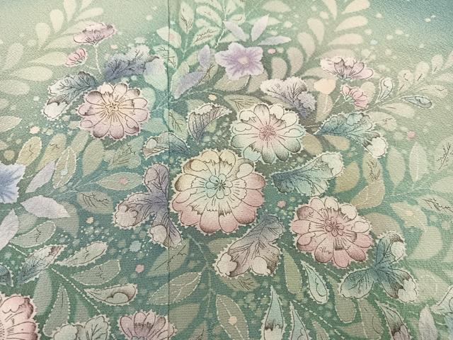 平和屋着物●訪問着　辻が花　絞り　暈し染め　正絹　逸品　AABK7086ph