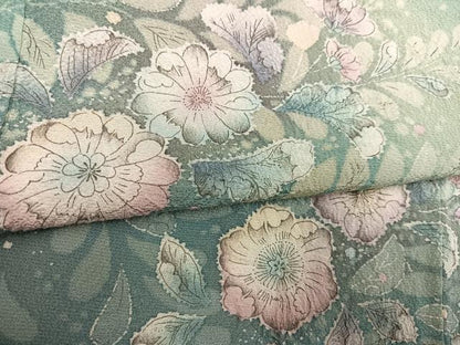 平和屋着物●訪問着　辻が花　絞り　暈し染め　正絹　逸品　AABK7086ph