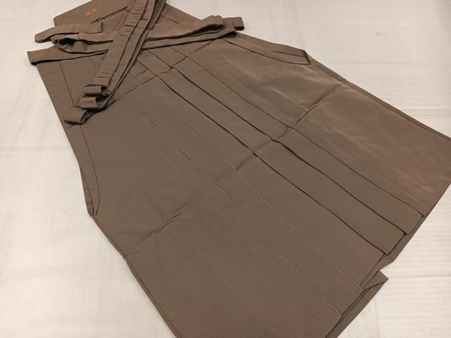 平和屋着物●男性　馬乗り袴　縞　正絹　逸品　AABK7096ph