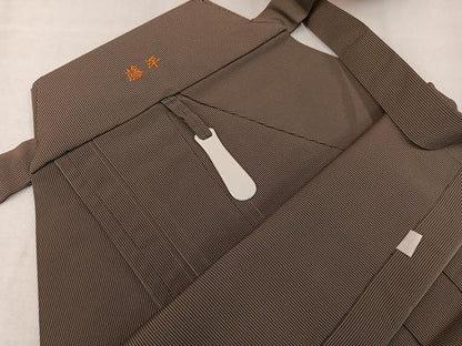 平和屋着物●男性　馬乗り袴　縞　正絹　逸品　AABK7096ph