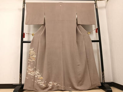 平和屋着物●豪華色留袖　松竹梅文箱文　鬼しぼ縮緬　正絹　逸品　AABK7098ph