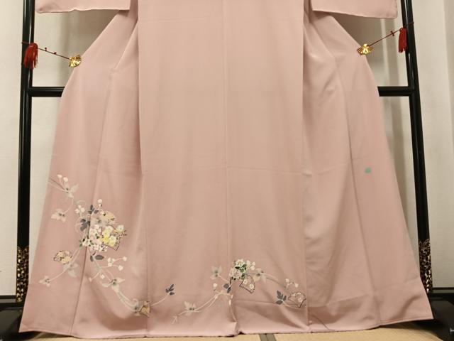 平和屋着物●本加賀友禅作家　橋本静華　訪問着　草花文　正絹　逸品　AABK7101ph