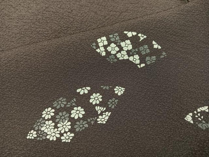 平和屋着物●京友禅作家　元橋宏太郎　訪問着　刺繍　地紙草花文　正絹　逸品　未使用　AABK7104ph