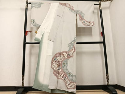 平和屋着物●十日町　名門　滝泰謹製　訪問着　辻が花　絞り　正絹　逸品　AABK7117ph