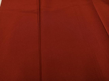 平和屋着物●豪華振袖　色無地　弁柄色　正絹　逸品　AABK7121ph