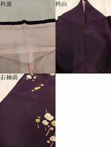 平和屋着物●訪問着　梅　金彩　正絹　逸品　AABK7122ph