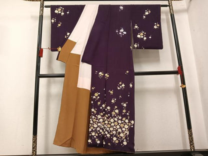 平和屋着物●訪問着　梅　金彩　正絹　逸品　AABK7122ph