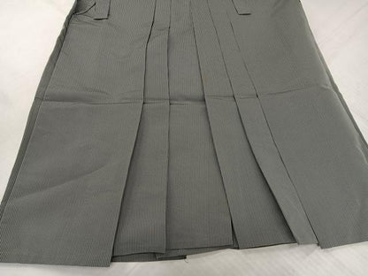 平和屋着物●男性　馬乗り袴　神代袴　縞　正絹　逸品　AABK7131ph