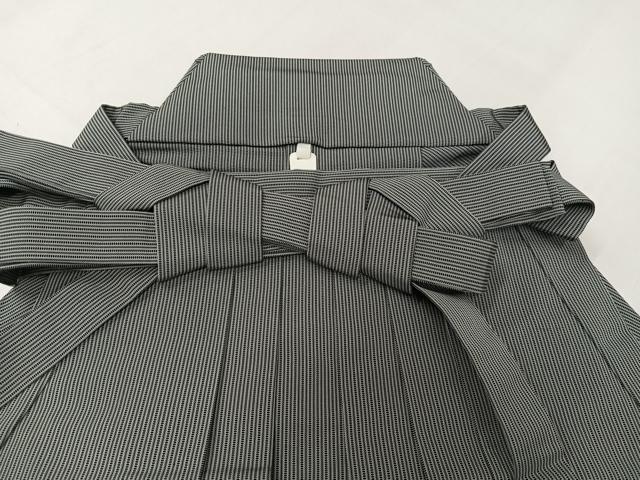 平和屋着物●男性　馬乗り袴　神代袴　縞　正絹　逸品　AABK7131ph