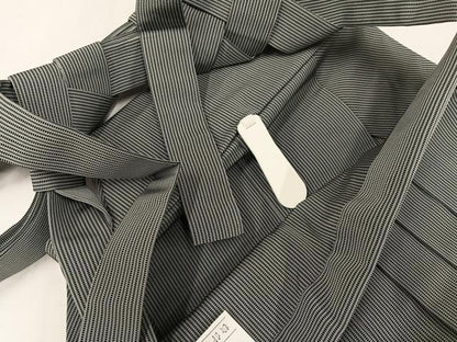 平和屋着物●男性　馬乗り袴　神代袴　縞　正絹　逸品　AABK7131ph