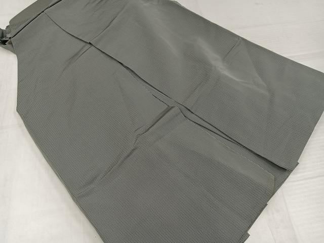 平和屋着物●男性　馬乗り袴　神代袴　縞　正絹　逸品　AABK7131ph
