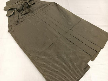 平和屋着物●男性　馬乗り袴　縞　正絹　逸品　AABK7132ph