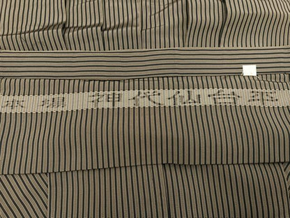 平和屋着物●男性　馬乗り袴　本場神代仙台平　縞　正絹　逸品　AABK7134ph