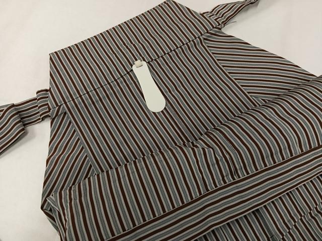 平和屋着物●男性　馬乗り袴　縞　正絹　逸品　AABK7136ph