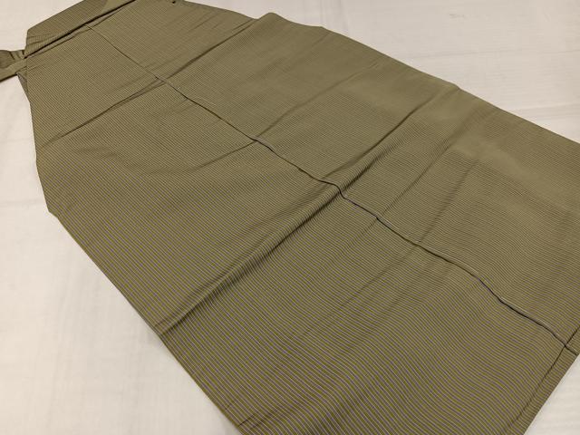 平和屋着物●男性　馬乗り袴　縞　正絹　逸品　未使用　AABK7137ph