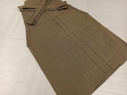 平和屋着物●男性　馬乗り袴　縞　正絹　逸品　未使用　AABK7139ph