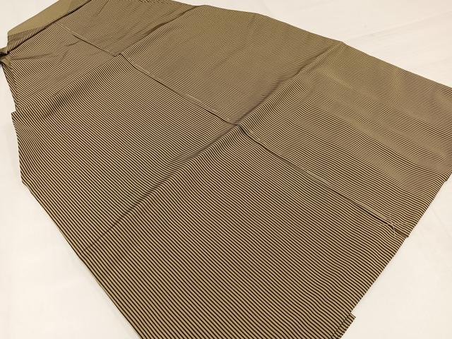 平和屋着物●男性　馬乗り袴　縞　正絹　逸品　未使用　AABK7139ph