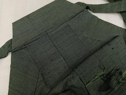 平和屋着物●男性　馬乗り袴　紬地　縞　正絹　逸品　AABK7142ph