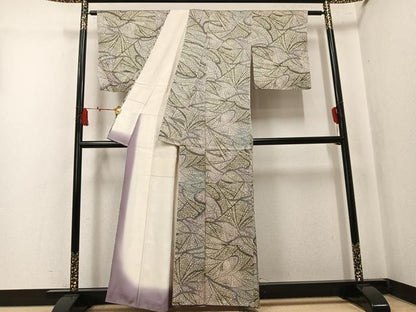 平和屋着物●上質な小紋　葉尽くし　正絹　逸品　AABK7153ph
