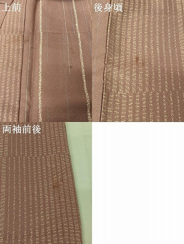 平和屋着物▽小紋　単衣　縞　洗える着物　AABK7162jh