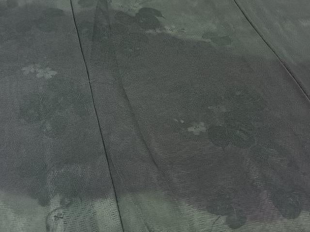 平和屋着物▽訪問着　無双　紗袷　紗×絽　手描き　花唐草文　暈し染め　銀彩　正絹　逸品　未使用　AABK7168jh