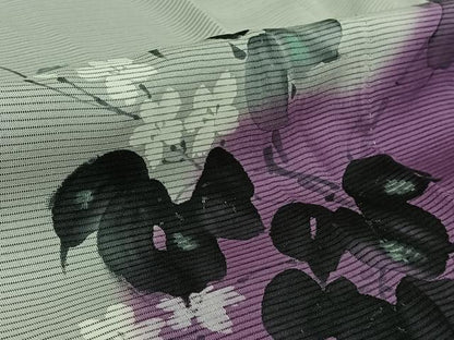 平和屋着物▽訪問着　無双　紗袷　紗×絽　手描き　花唐草文　暈し染め　銀彩　正絹　逸品　未使用　AABK7168jh