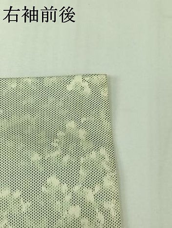 平和屋着物▽お召　単衣　霞文　正絹　逸品　AABK7169jh
