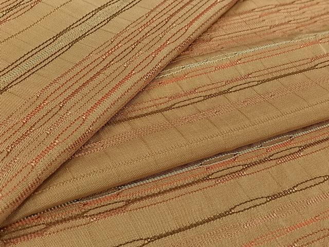 平和屋着物●訪問着　単衣　紬　めがね織　横段文　仮絵羽　正絹　逸品　未使用　AABK7174jh