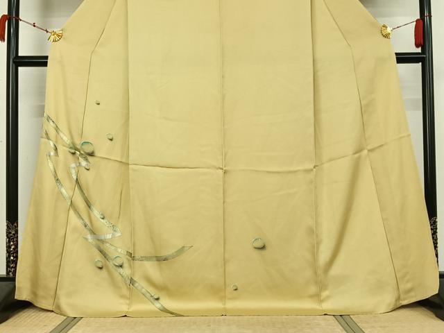 平和屋着物▽訪問着　単衣　水玉文　金彩　ロング丈　正絹　逸品　AABK7189jh