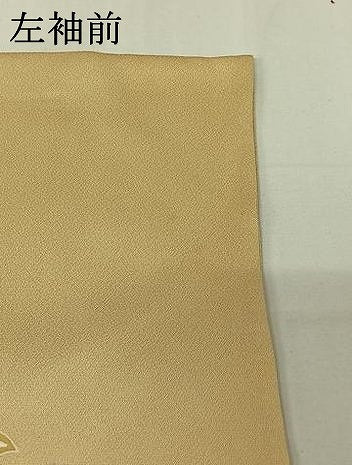 平和屋着物▽訪問着　単衣　草花文　金彩　正絹　逸品　AABK7190jh