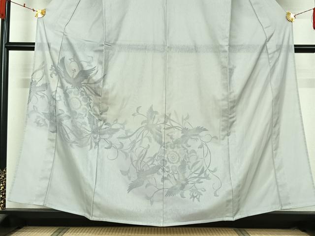 平和屋着物▽訪問着　無双　紗袷　紗×紗　手描き　鳳凰花文　正絹　逸品　AABK7195jh