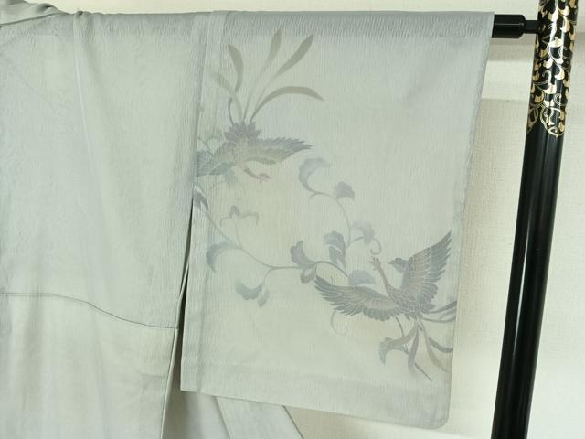 平和屋着物▽訪問着　無双　紗袷　紗×紗　手描き　鳳凰花文　正絹　逸品　AABK7195jh