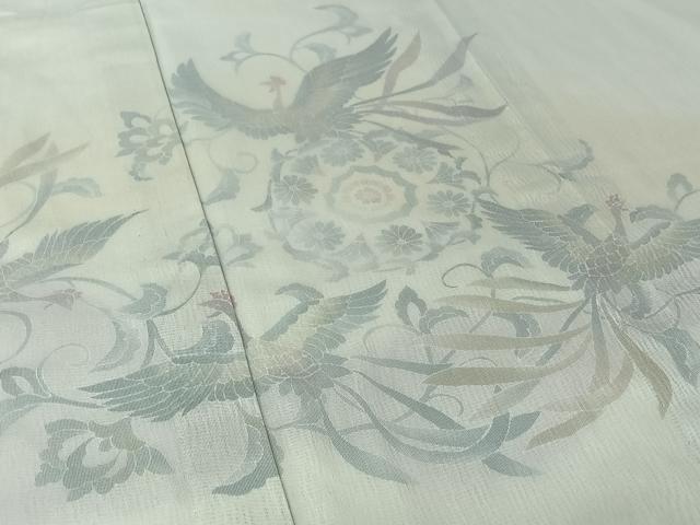 平和屋着物▽訪問着　無双　紗袷　紗×紗　手描き　鳳凰花文　正絹　逸品　AABK7195jh