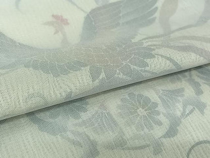 平和屋着物▽訪問着　無双　紗袷　紗×紗　手描き　鳳凰花文　正絹　逸品　AABK7195jh