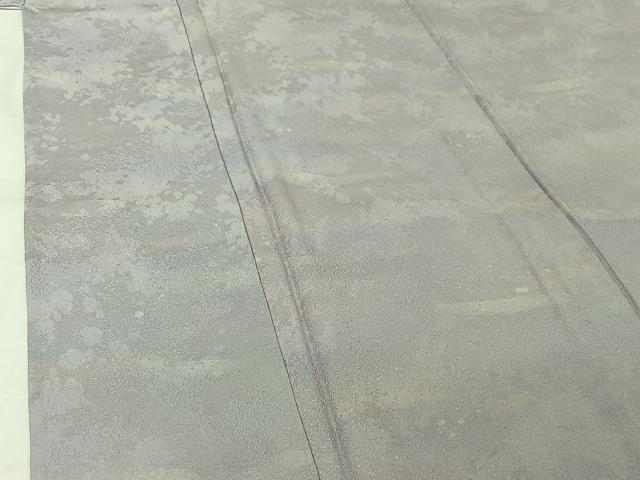 平和屋着物▽京友禅作家　黒島敏　小紋　単衣　霞文　反端付き　正絹　逸品　AABK7200jh