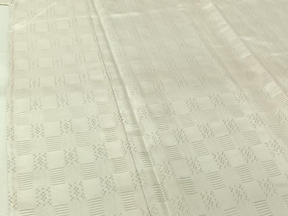 平和屋着物▽沖縄県最高級織物　夏物　首里花倉織　首里織　花織・絽織・紗織　紬　単衣　幾何学文様　正絹　逸品　AABK7201jh