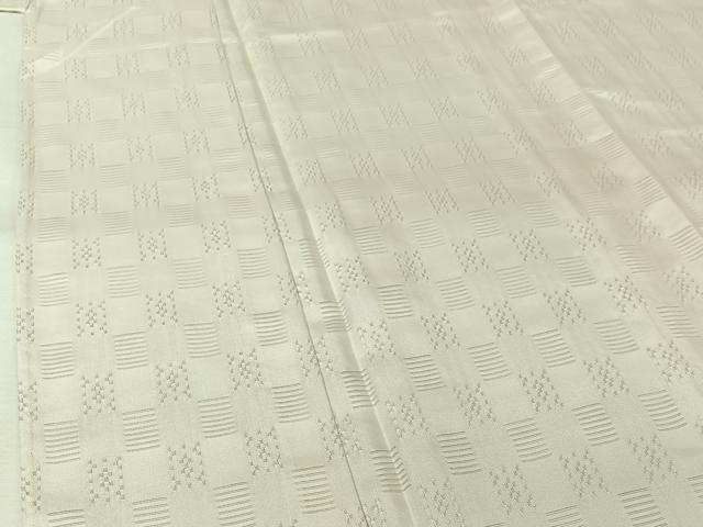 平和屋着物▽沖縄県最高級織物　夏物　首里花倉織　首里織　花織・絽織・紗織　紬　単衣　幾何学文様　正絹　逸品　AABK7201jh