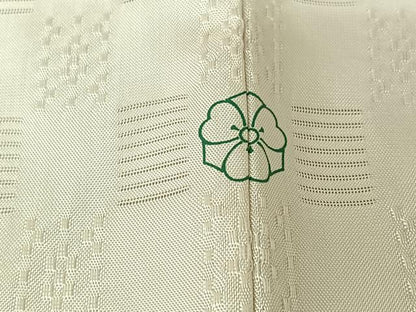 平和屋着物▽沖縄県最高級織物　夏物　首里花倉織　首里織　花織・絽織・紗織　紬　単衣　幾何学文様　正絹　逸品　AABK7201jh
